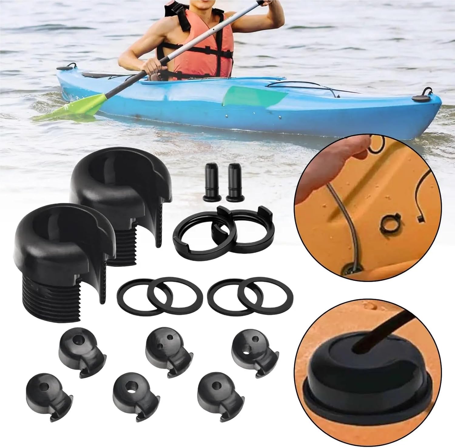 Kayaks Through Hull Wiring Kit Through Hull Wiring Kit for Kayaks Maintenance Mounting Hardware Replace for Lighting Kits Marine Boat Yachts