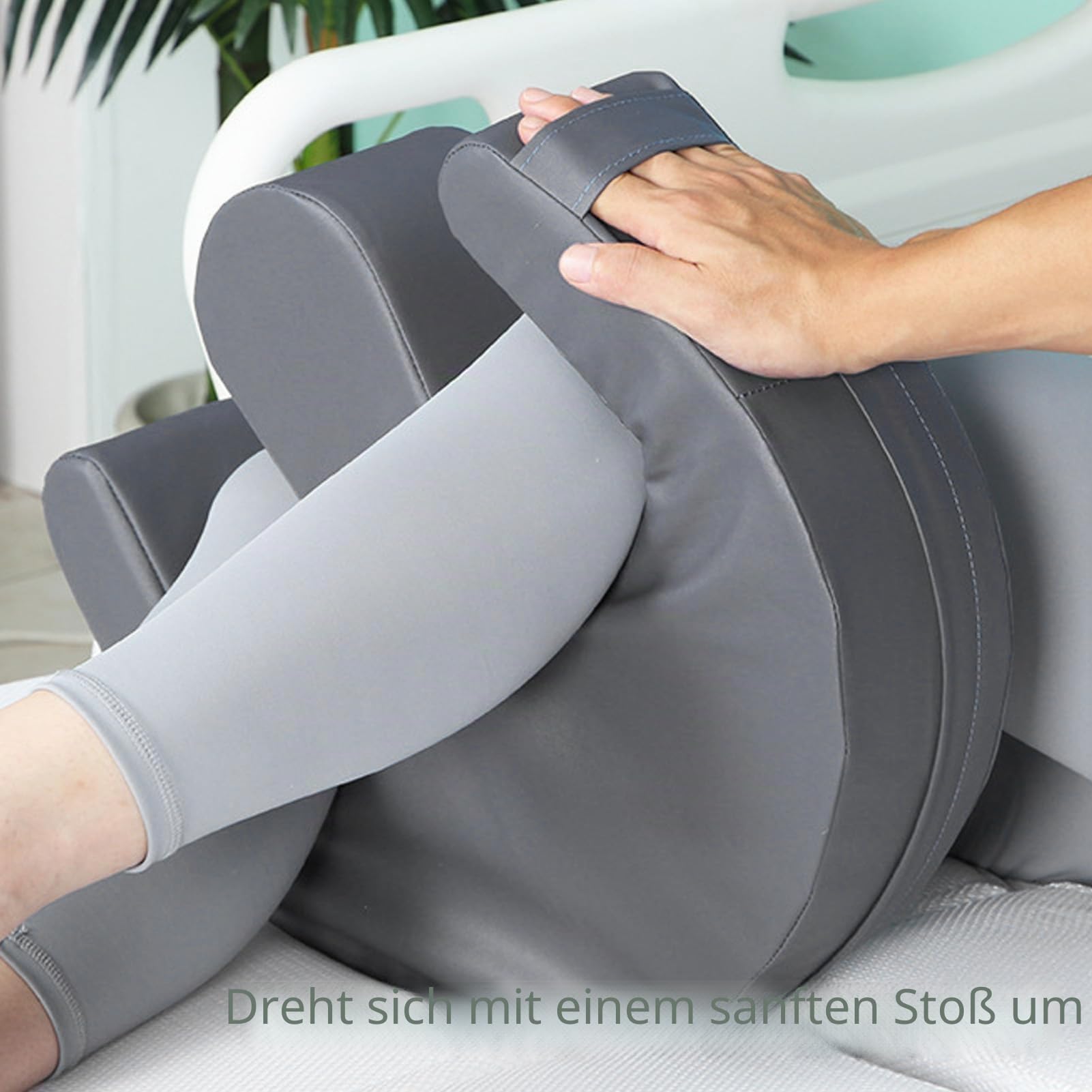 Luocute Patientendrehgerät, Hochdichter Schaumstoff, Ziehgriffe, Anti-Dekubitus, Abnehmbares Reißverschlussdesign, Abnehmbares Bettlägeriges Drehkissen für Adipöse Patienten, nach