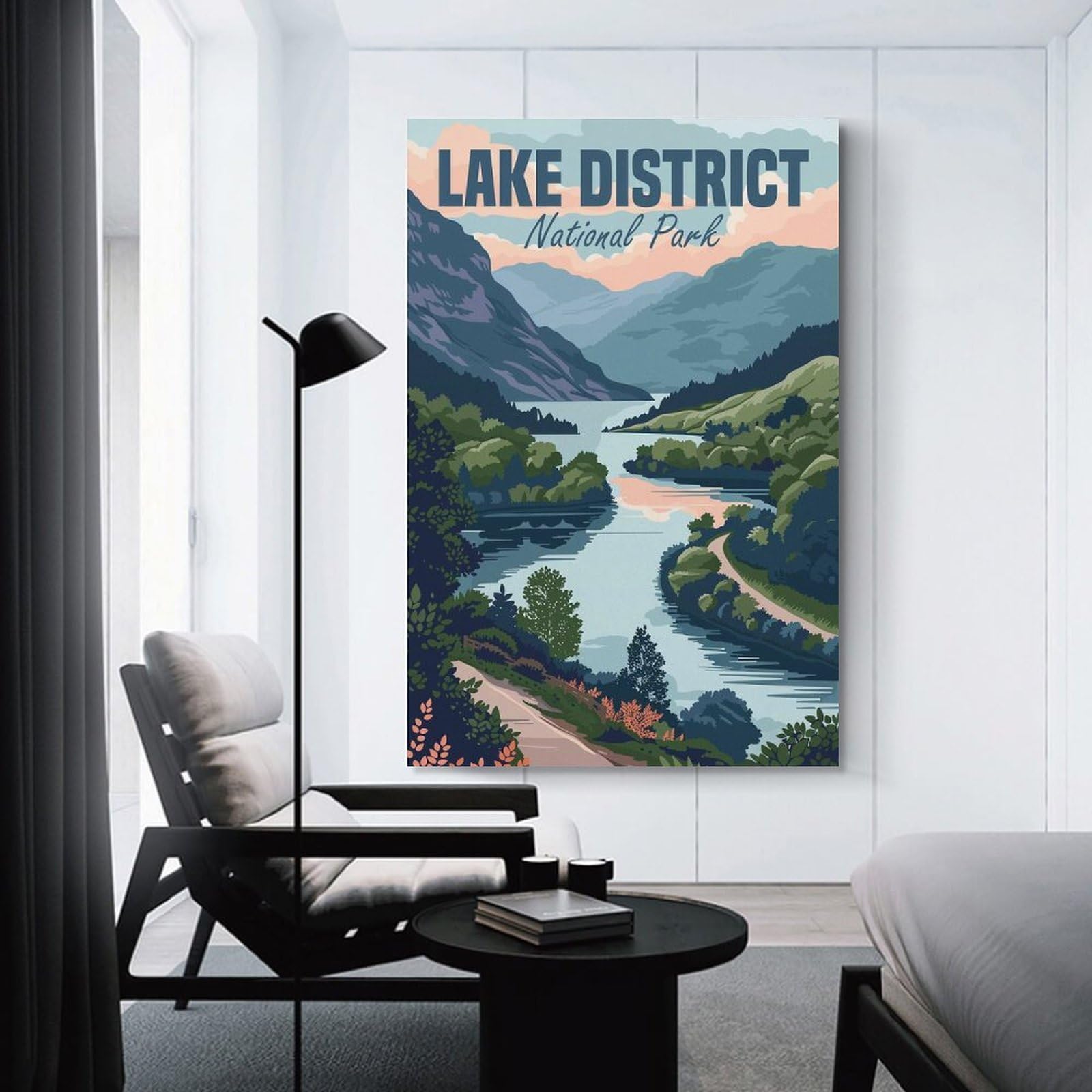 Junmoney Wall Picture Print Lake District, 08x12inch(20x30cm), for Workspace Walls, Study Corners Or Bedrooms, A Smart Decor Choice for Study Walls