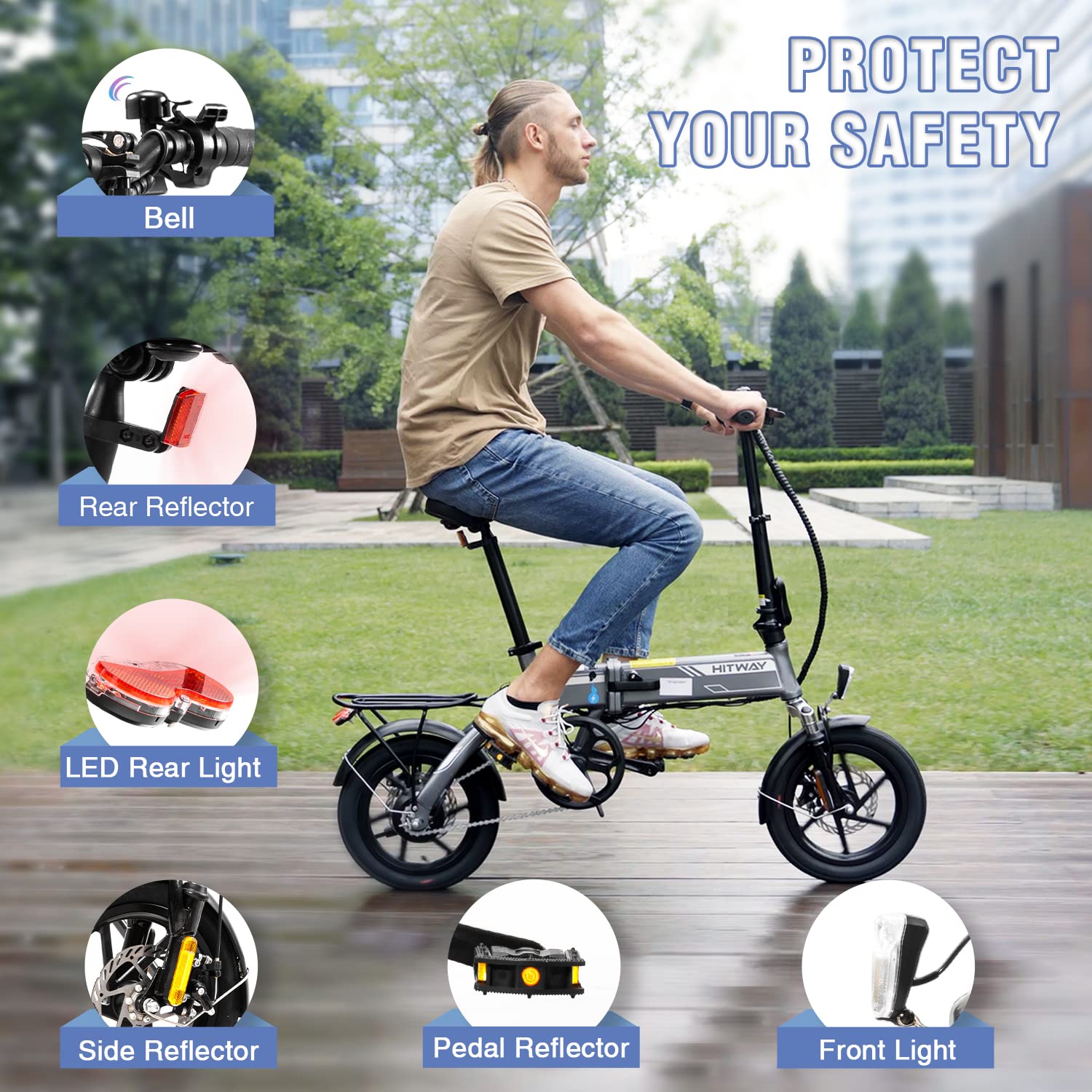 HITWAY Electric Bike, E Bike City bikes 