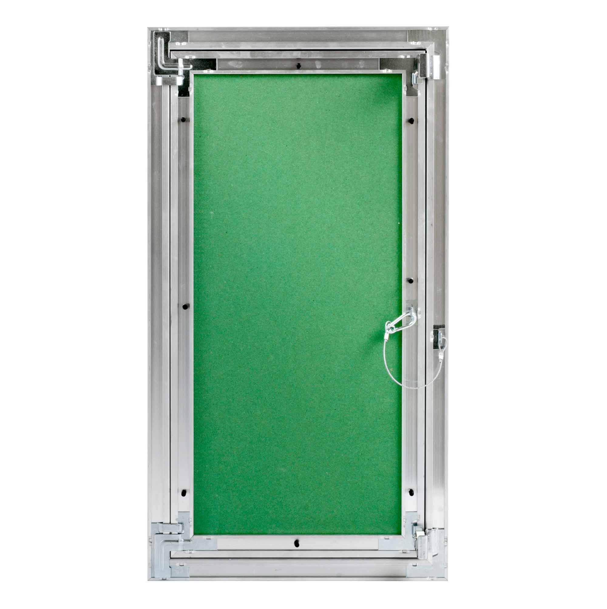 Revisionsklappe Trockenbau 300 x 600 mm – Revisionstür - Wartungsklappe mit 12,5 mm imprägnierter GK-Einlage und Druckverschluss – aus korrosionsbeständigem Aluminium – befliesbar – MW multi werkzeug