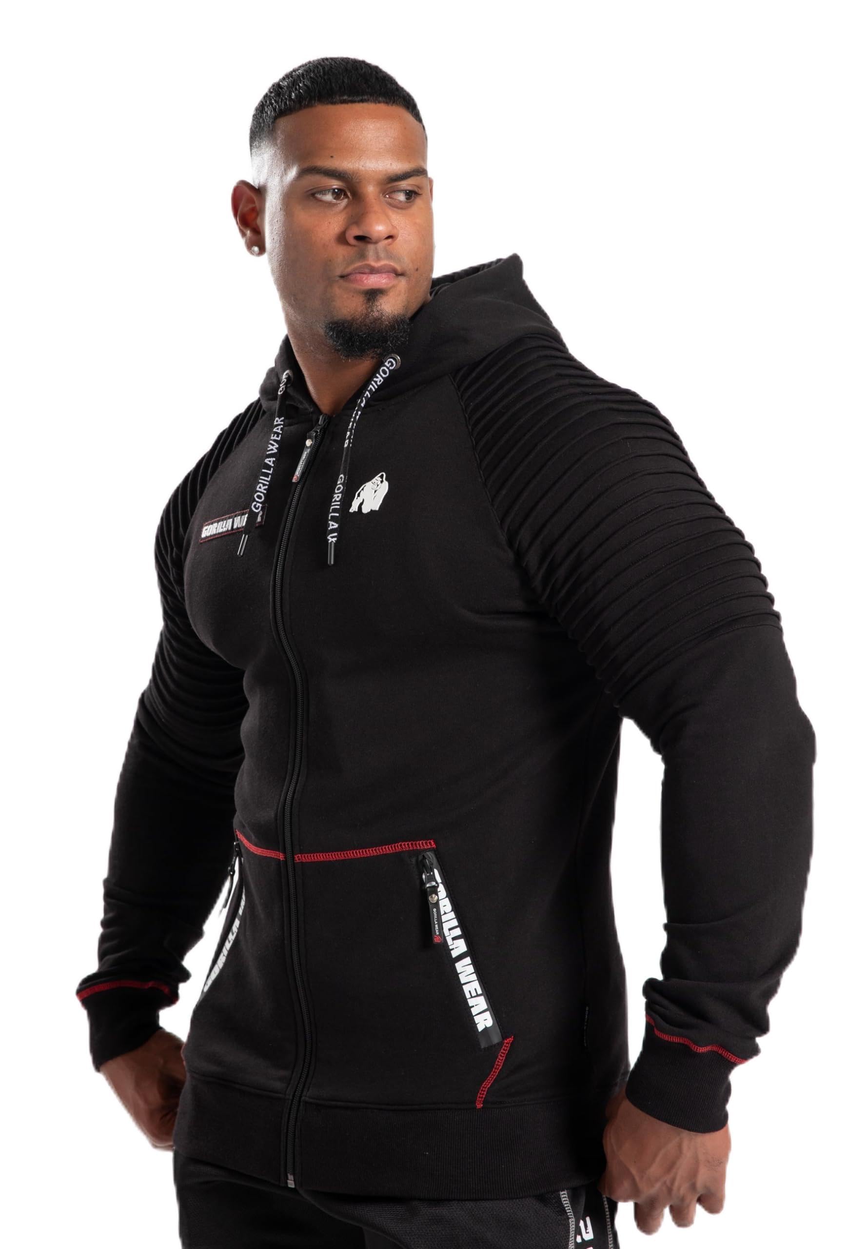 Gorilla Wear Men's Black Georgia Zipped Hoodie - 2XL