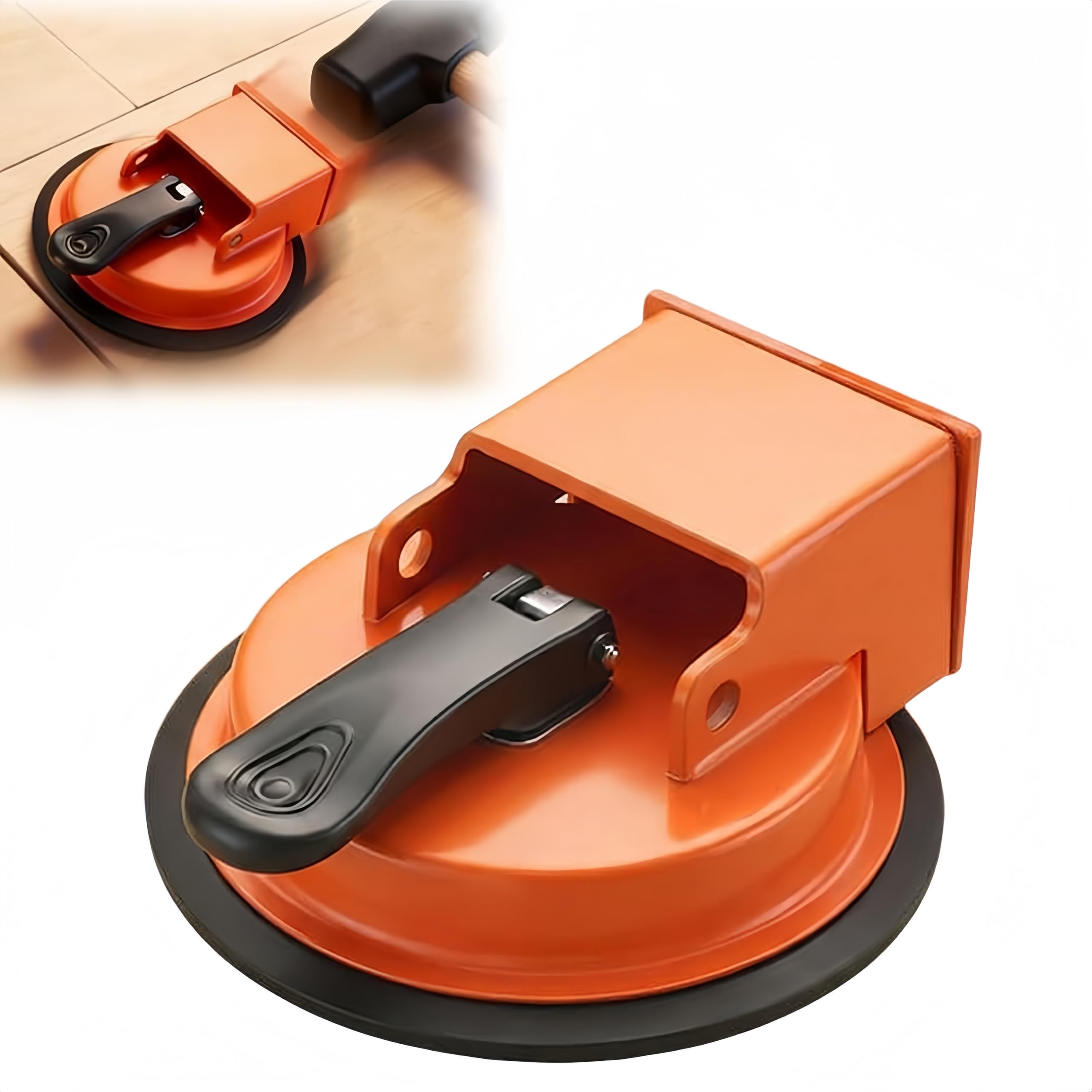 Floor Gap Fixer Tool, 2026 New Heavy Duty Floor Suction Cup Tool for Gaps, Enhanced Vacuum Suction Cup, Flooring Gap Repair Tool for Laminate, Vinyl, Wood & Tile Flooring (Orange)