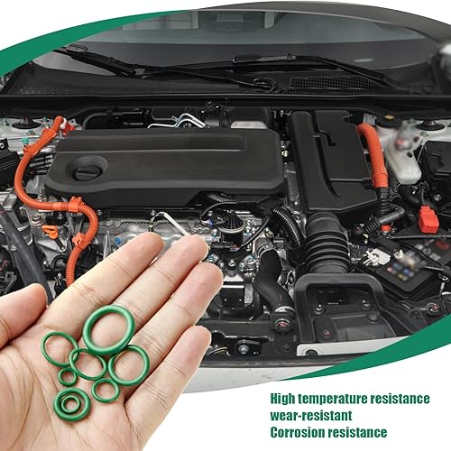 Miniatura 6 de Juego de 300 anillos de sellado de automóvil, 18 tamaños de juntas tóricas de goma resistentes a alta presión y altas temperaturas, anillo de