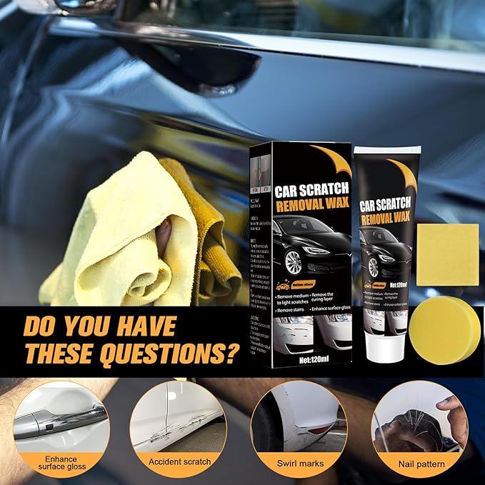 Kit de cera reparadora para rayones de autos 2 piezas miniatura 5