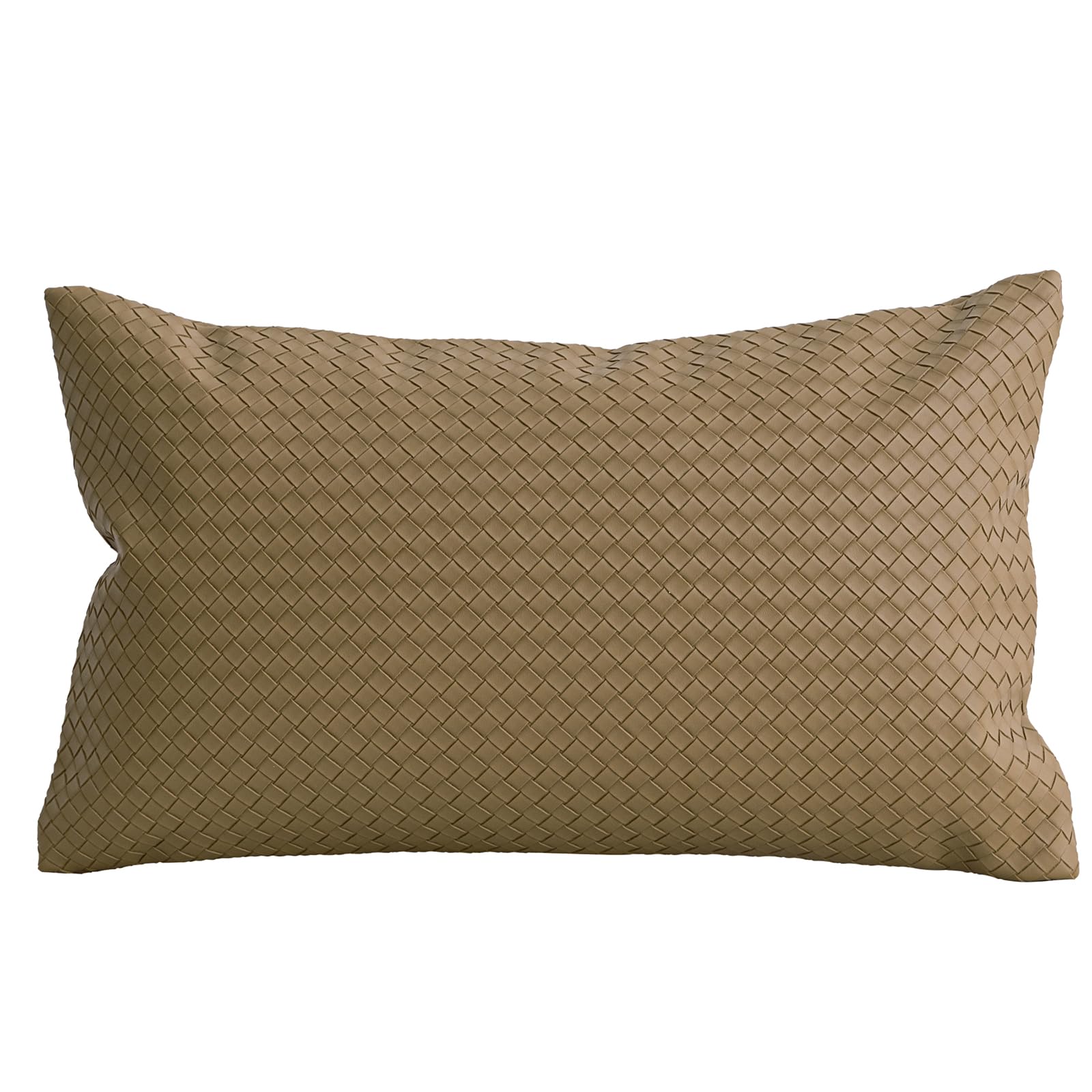 Federa per cuscino in pelle PU, stile country, moderna, per divano, ufficio, camera da letto, cachi, 30,5 x 50,8 cm, accessorio decorativo per la casa