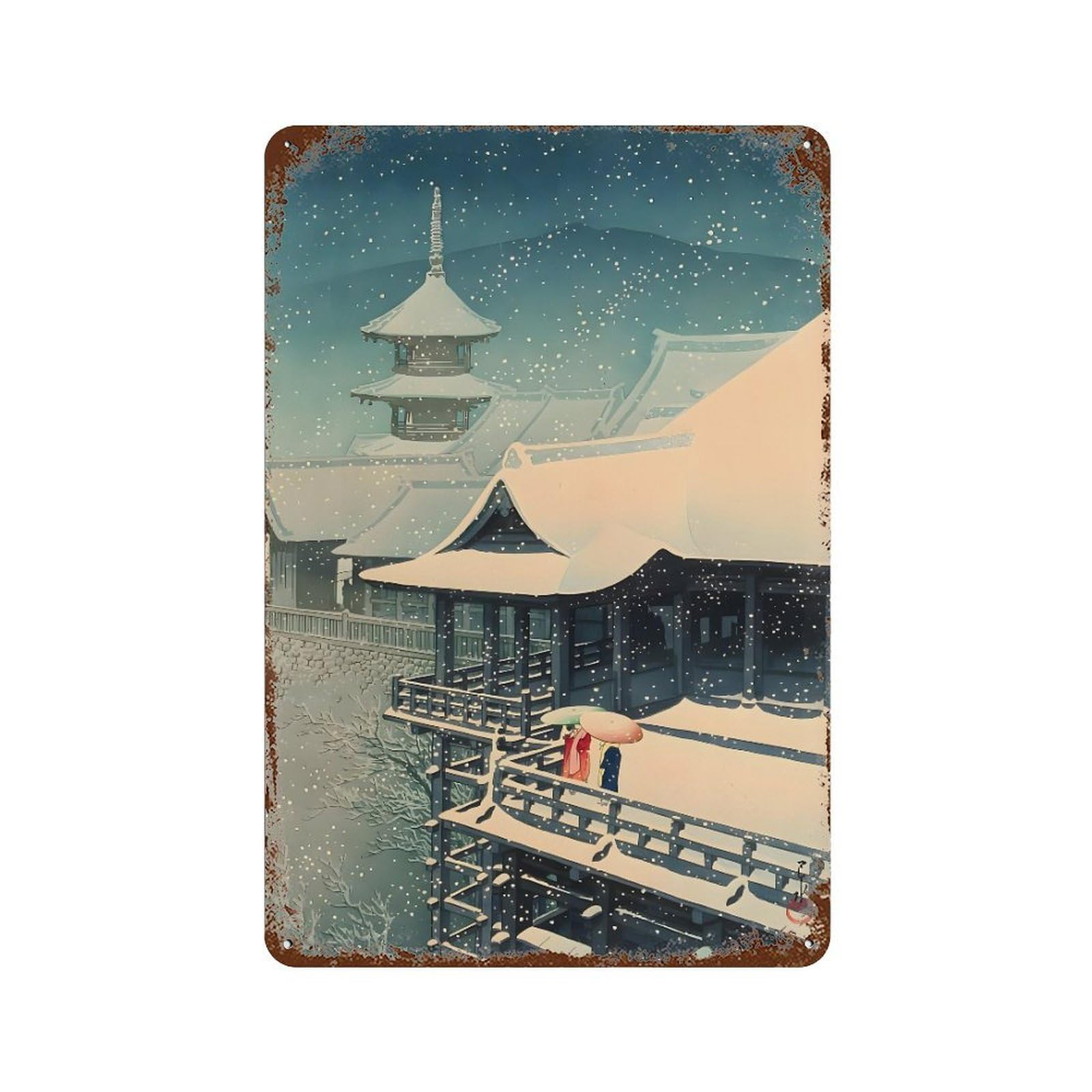 xiaoxiaoshen Artist Kawase Hasui (3) Wall Decor Art Metal Tin Poster Modern Home Decor Art Home Bar Shop Decorations Vintage Sign 30x20cm