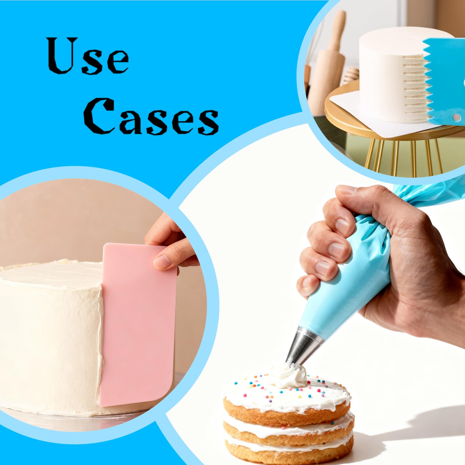 Kit Poche à Douille Patisserie 40 Pièces - Silicone Réutilisable + 10 Douilles Inox + Accessoires - Idéal Cupcakes & Gâteaux