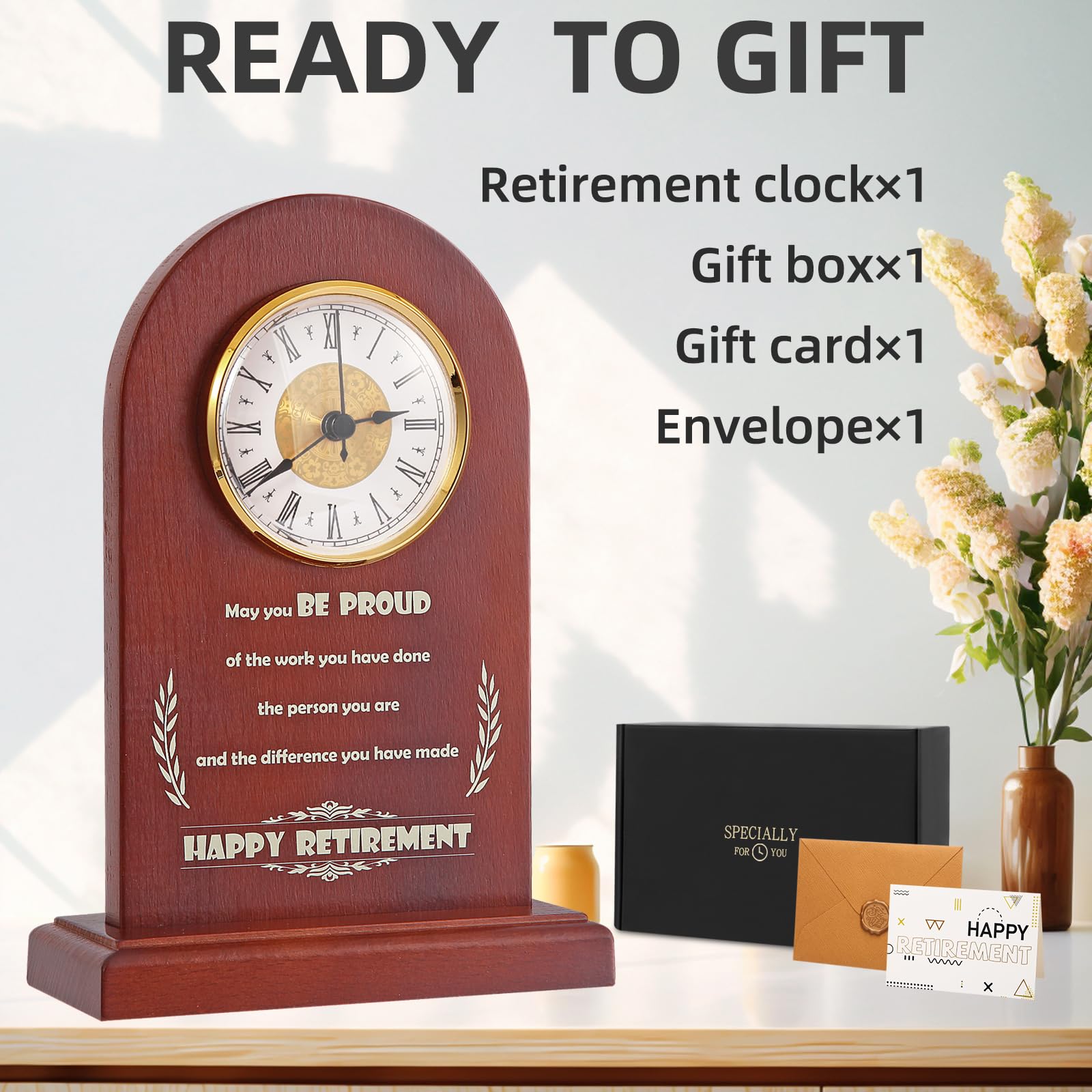 Retirement Clock for Men Woman Employee Coworker, Happy Retirement Gifts for Men Woman Employee Coworker Boss,Retirement Gifts Clock,Congratulations Retired Gifts,Retirement Goodbye Gifts Ideas