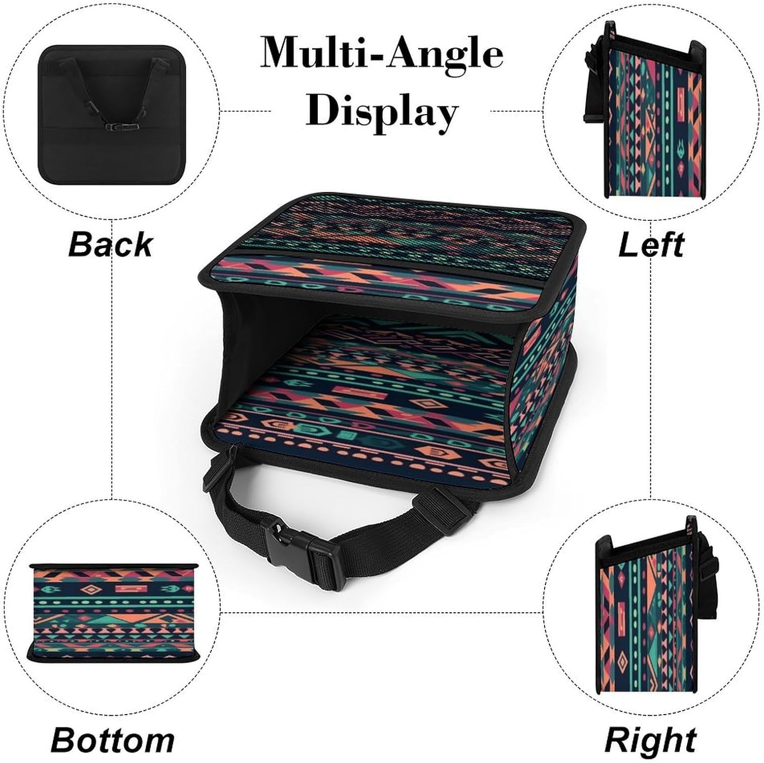 Colorful Aztec Pattern Car Seat Back Organizer for Family image 3