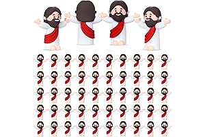 Bememo Jesus Figurines: 50 Mini Christian Savior Dolls for Religious Party Favors