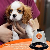 Vista 8 de Juego de máscaras de oxígeno para mascotas, ayuda respiratoria diseñada por veterinarios para perros, gatos, pájaros, animales, 5 tamaños, fácil