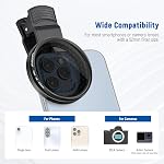 NEEWER 52mm 7 Pack ND Filter Set Compatible with iPhone, Clip On CPL+ ND32 + Starlight + GND (Red/Orange/Yellow/Blue) Phone Camera Lens Photography Accessories Kit