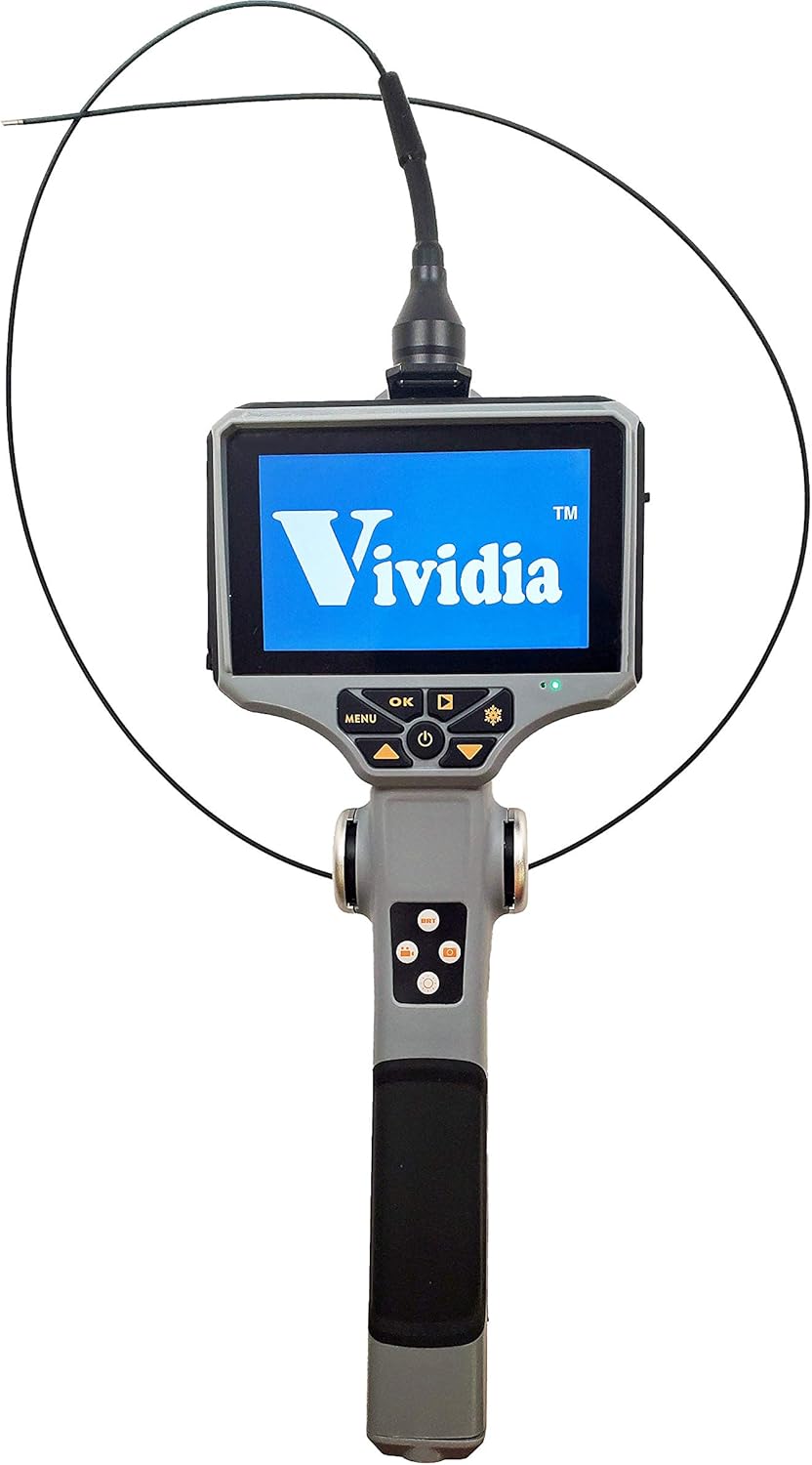 Vividia NP-1811 Flexible Non-Articulation 1.8mm Diameter 1.1 Meter Long Borescope Endoscope Videoscope Inspection Camera with 5" LCD Monitor