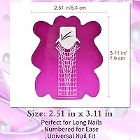 Vista 2 de 200 formas de uñas adhesivas para gel constructor, reutilizables, resistentes, formas de extensión de uñas para uñas acrílicas, formas de uñas