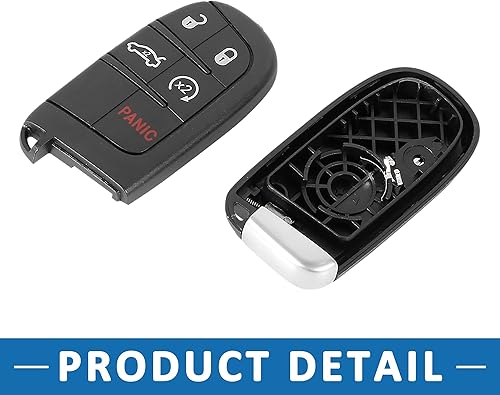Miniatura 4 de A ABSOPRO Carcasa para llavero de coche de repuesto M3N-40821302 para Chrysler 300 2012-2014, color negro