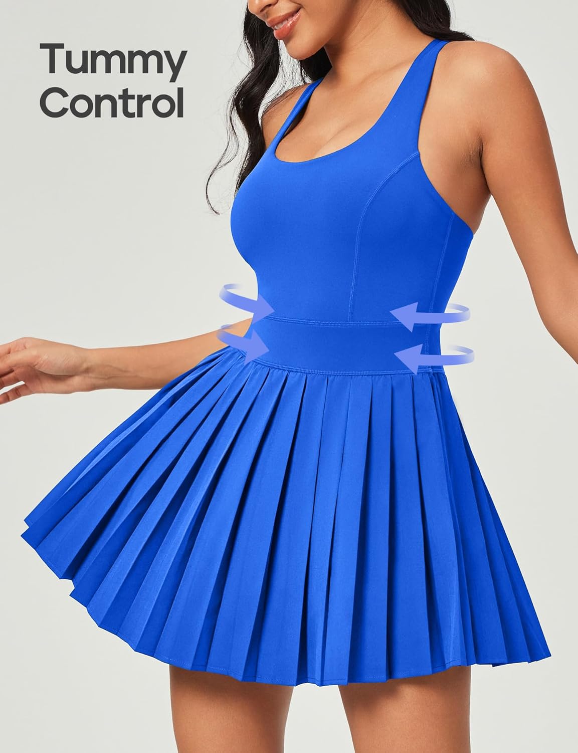 Heathyoga Tennis Dresses for Women with Shorts and Bra Athletic Dress for Women Workout Dress with Pockets for Golf - Image 4