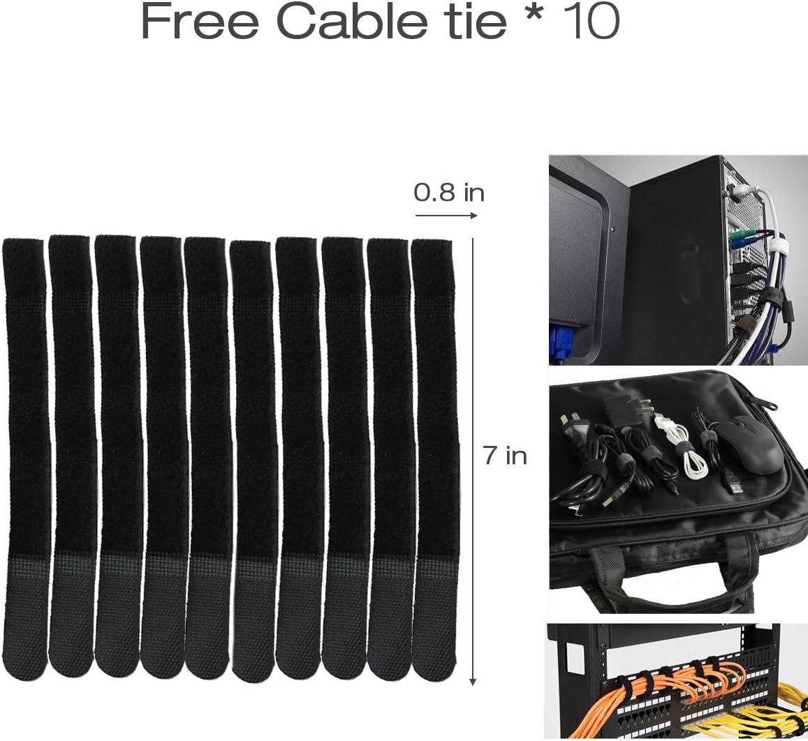 6-Pack 19 Inch 1U Cable Management Horizontal Cable Rack Mount Manager with mounting Screws for Service Rack Cabinet 24 Slot Finger Duct with Cover