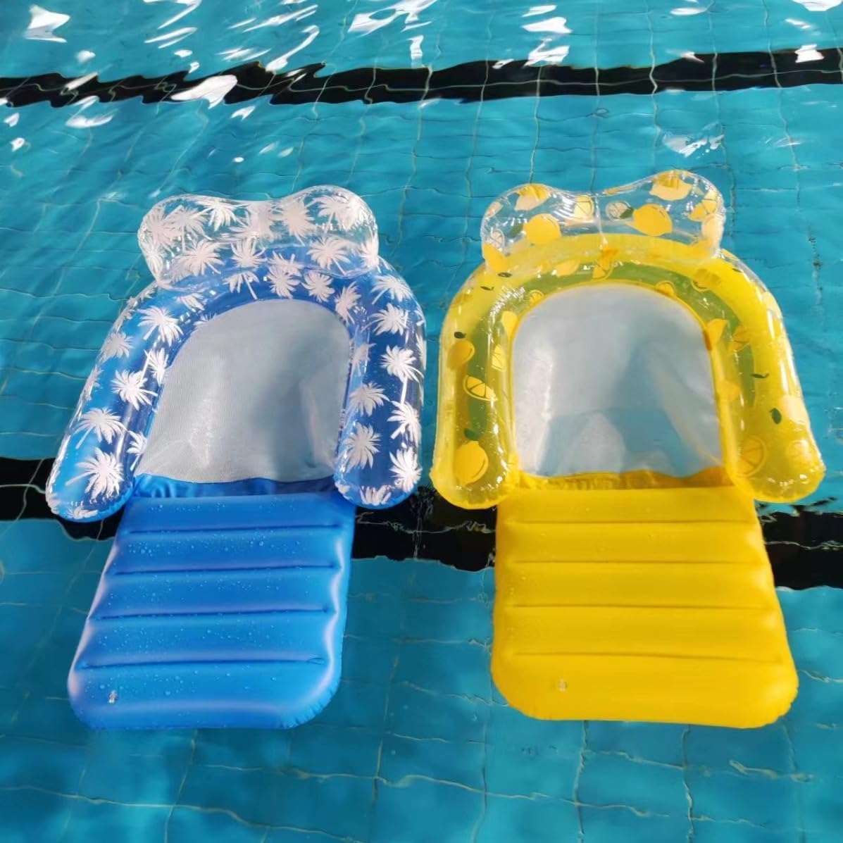 LieIe Hamaca de Agua Inflable para Adultos, Flotadores Piscina Hinchables Juguete Flotante Inflable para Adultos y Niños, Colchoneta Piscina Tumbona para Fiestas de Verano Juguete para Playa