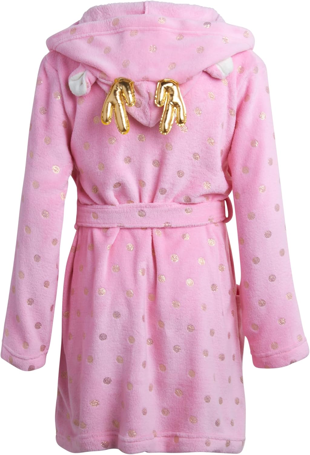 Limited Too Girls' Bathrobe - Plush Fleece Sleepwear Robe, Character Animal Hood (7-16) 7-8 Pink Reindeer