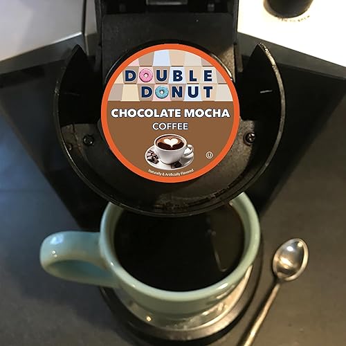 Miniatura 87 de Double Donut Coffee Paquete variado – Cápsulas de café reciclables con sabor a una sola porción, 24 unidades para cafeteras Keurig K-Cup