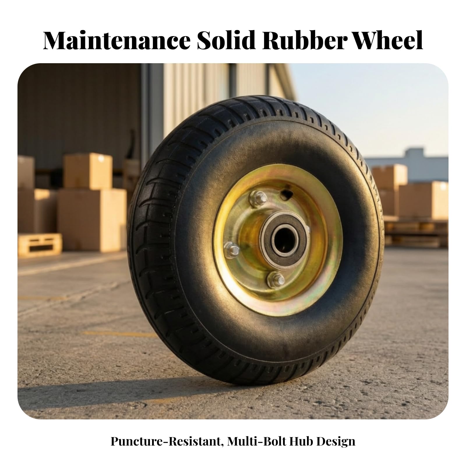 Roue En Caoutchouc Plein Industriel, style to 1, 10 Pouces 3,50-4