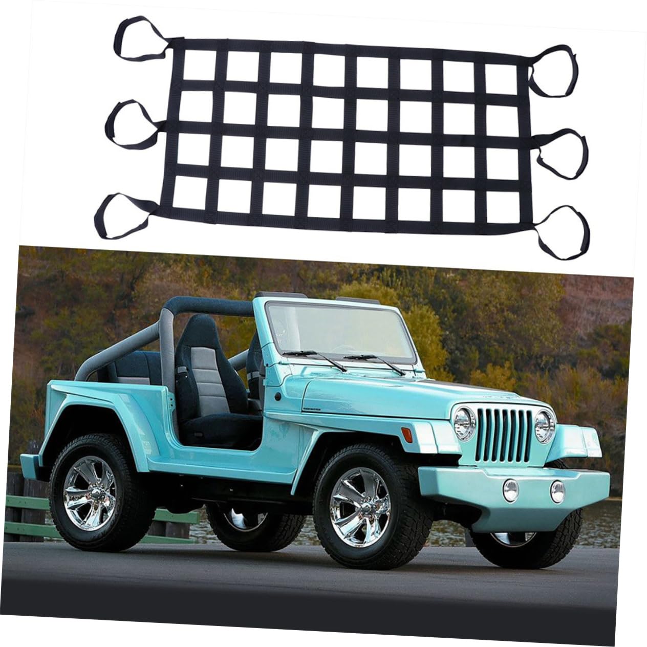 GALPADA 2pièces Filet à Bagages Élastique Nylon pour Toit Voiture Ou Véhicule Lot de Filets De Rangement pour Voiture