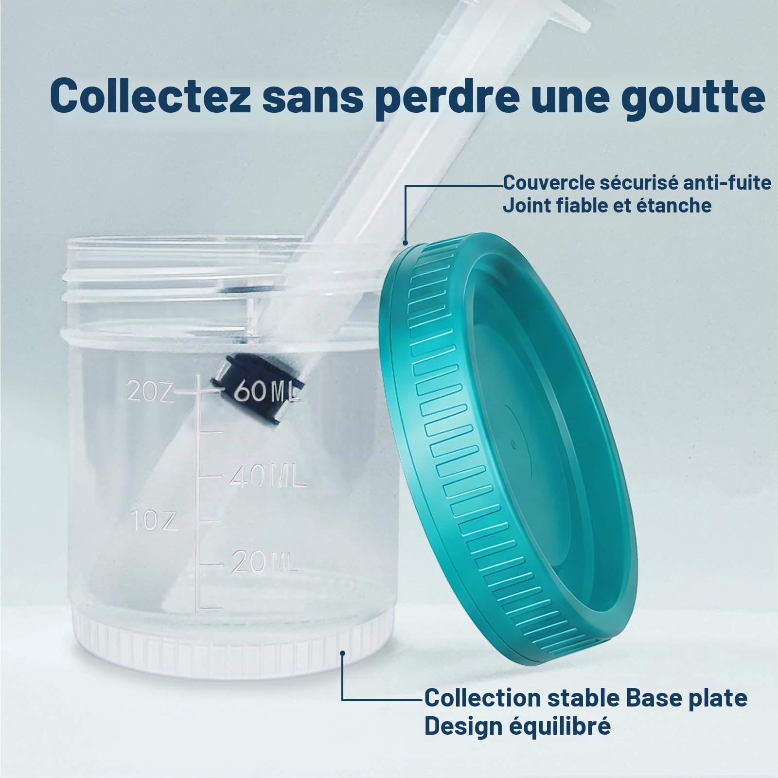 Kit d'insémination à domicile pour femme, stérile et de qualité médicale avec 3 applicateurs et 2 tasses de collecte pour une rétention maximale des spermatozoïdes, fertilité étanche et soutien de la