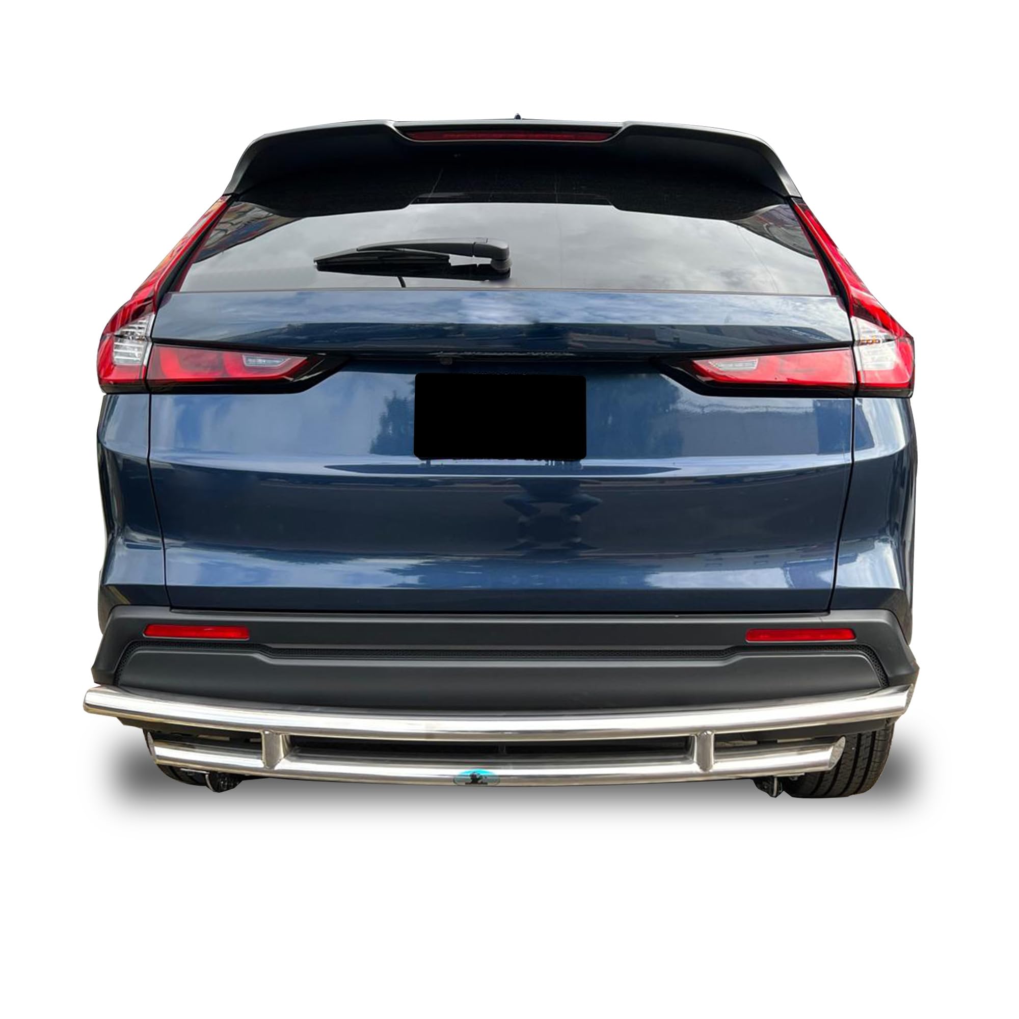 Black Horse Rear Bumper Guard Double Layer Stainless Steel Compatible with 2017-2025 Honda CR-V-CRDL-HOH602S