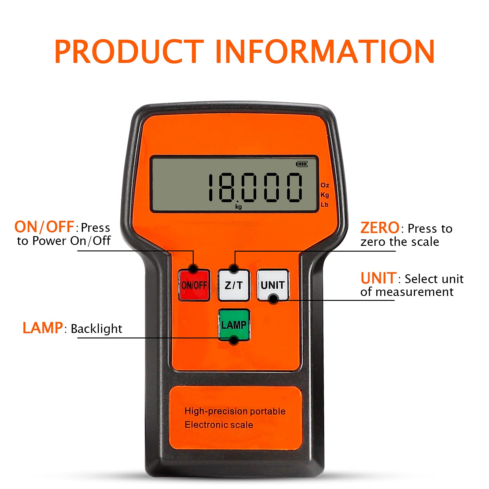 LMC-100 Bilancia elettronica per refrigerante digitale 100KG, bilancia digitale per HVAC con controller LCD, per recuperare il peso, per custodia portatile con telecomando HVAC R32, R454B