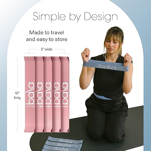 Miniatura 4 de Bala Bandas de resistencia para mujeres y hombres, paquete de 3 bandas elásticas para ejercicio - Bandas de ejercicio para entrenamiento, bandas de