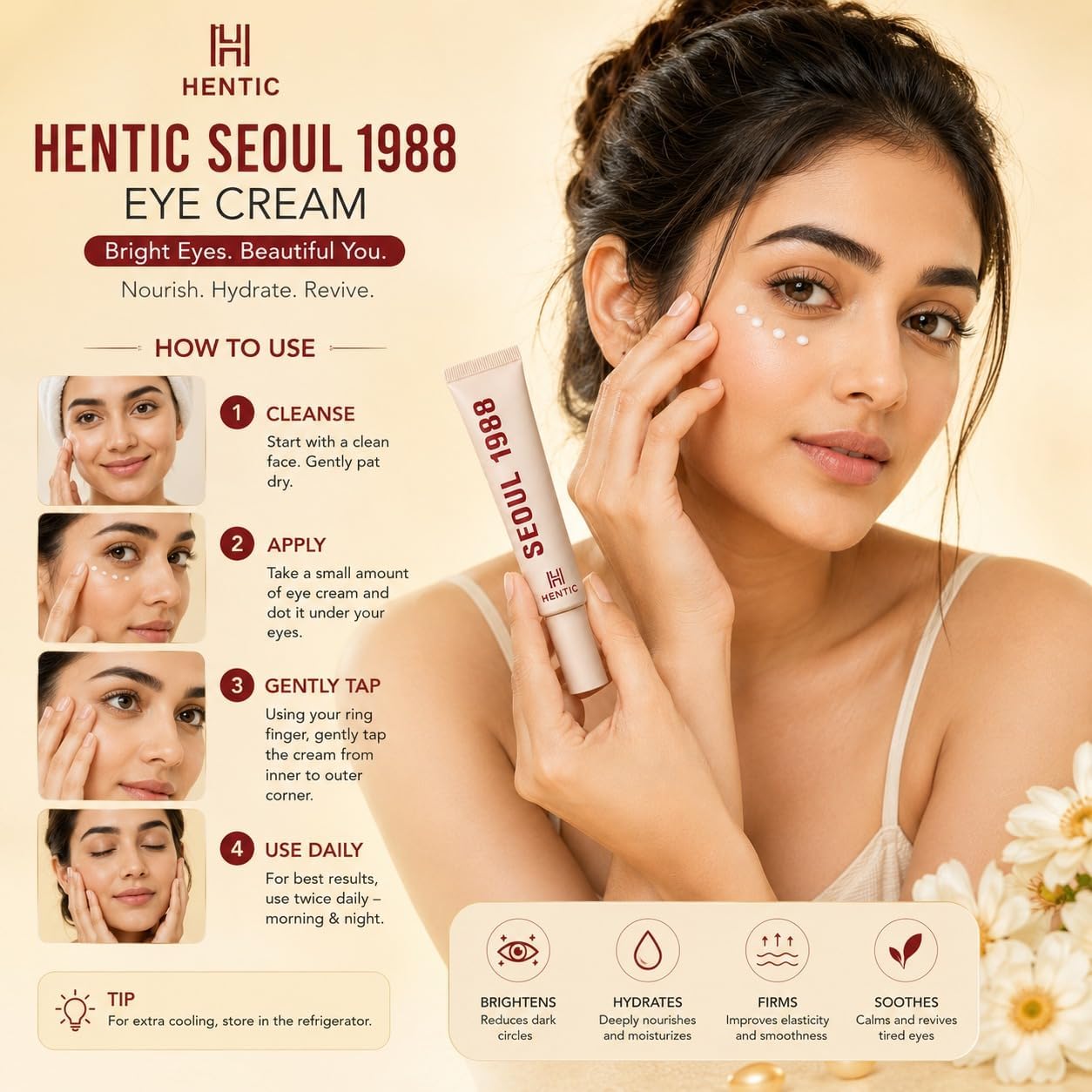 1988 Under Eye Cream with Retinal Liposome & Fermented Bean Extract | Korean Eye Cream for Dark Circles, Fine Lines, Crow's Feet & Puffiness | Lightweight Daily Eye Moisturizer for Women & Men — Amazon image 6