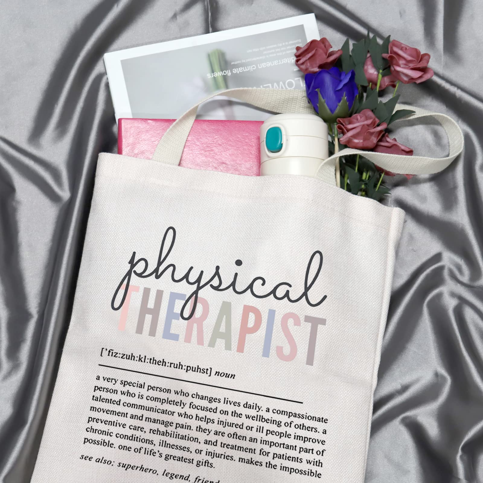 JTOUK PT Gift Physiotherapy Gift Physical Therapist Graduation Gift Physical Therapist Definition Gift Physical Therapy Tote Bag (Physical Therapist Tote EU) - Image 3