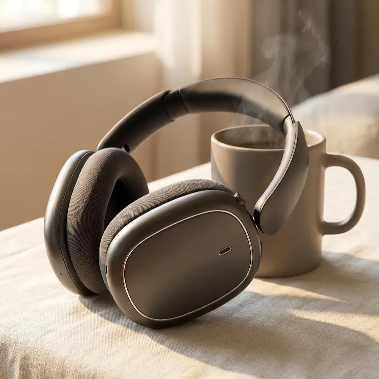 Next Destination ND905-ANC Casque sans Fil Bluetooth 5.4 à réduction Active du Bruit, Écouteurs Bluetooth 40 h d'autonomie, Basses puissantes, Microphones pour Les appels, Coussinets magnétiques