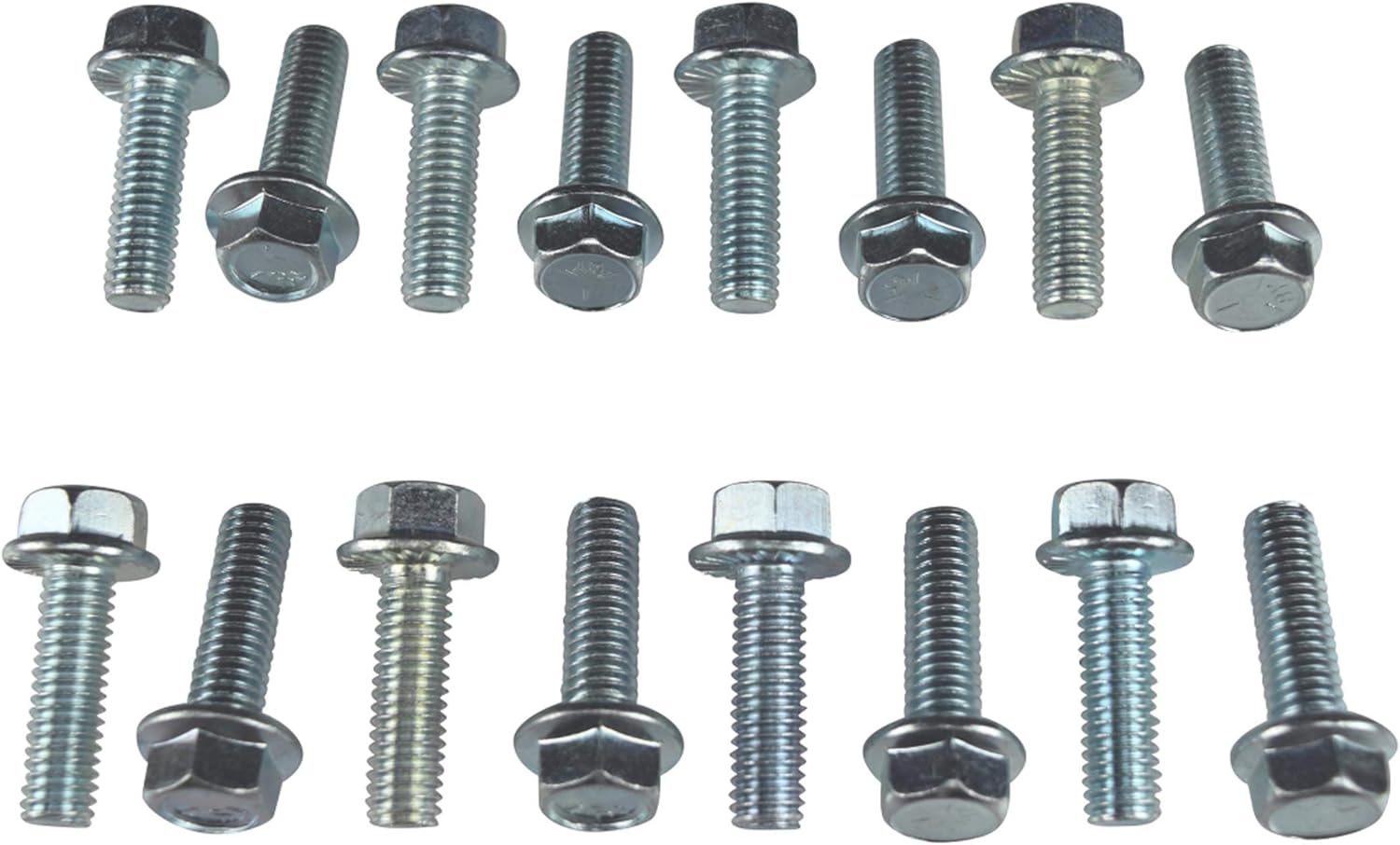 ICT Billet BBC Intake Manifold Bolt Kit 16 Piece Bolt Set Compatible with Big Block Chevy 396 402 409 427 454 502 V8 Eight Cylinder Carburetor Chevrolet 3/8-16 Standard Thread 551664