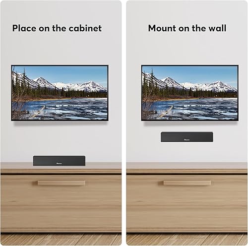 Miniatura 6 de Wohome Barra de sonido 2.1 para Smart TV con subwoofer integrado, 6 niveles de mejora de voz, altavoces de barra de sonido de TV pequeños de 15