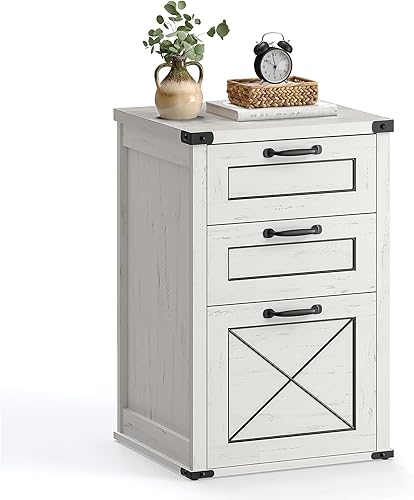 Miniatura 43 de VASAGLE UOFC054T41 - Archivador con 3 cajones, soporte para impresora, tamaño A4, tamaño carta, carpetas de archivos colgantes, estilo moderno