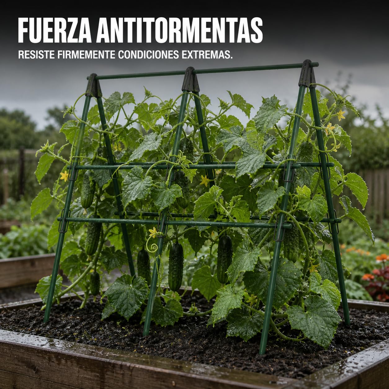 Enrejado para Plantas, Acero y Plástico, Tubos Acero Espesado, te para enredaras, Style to 1