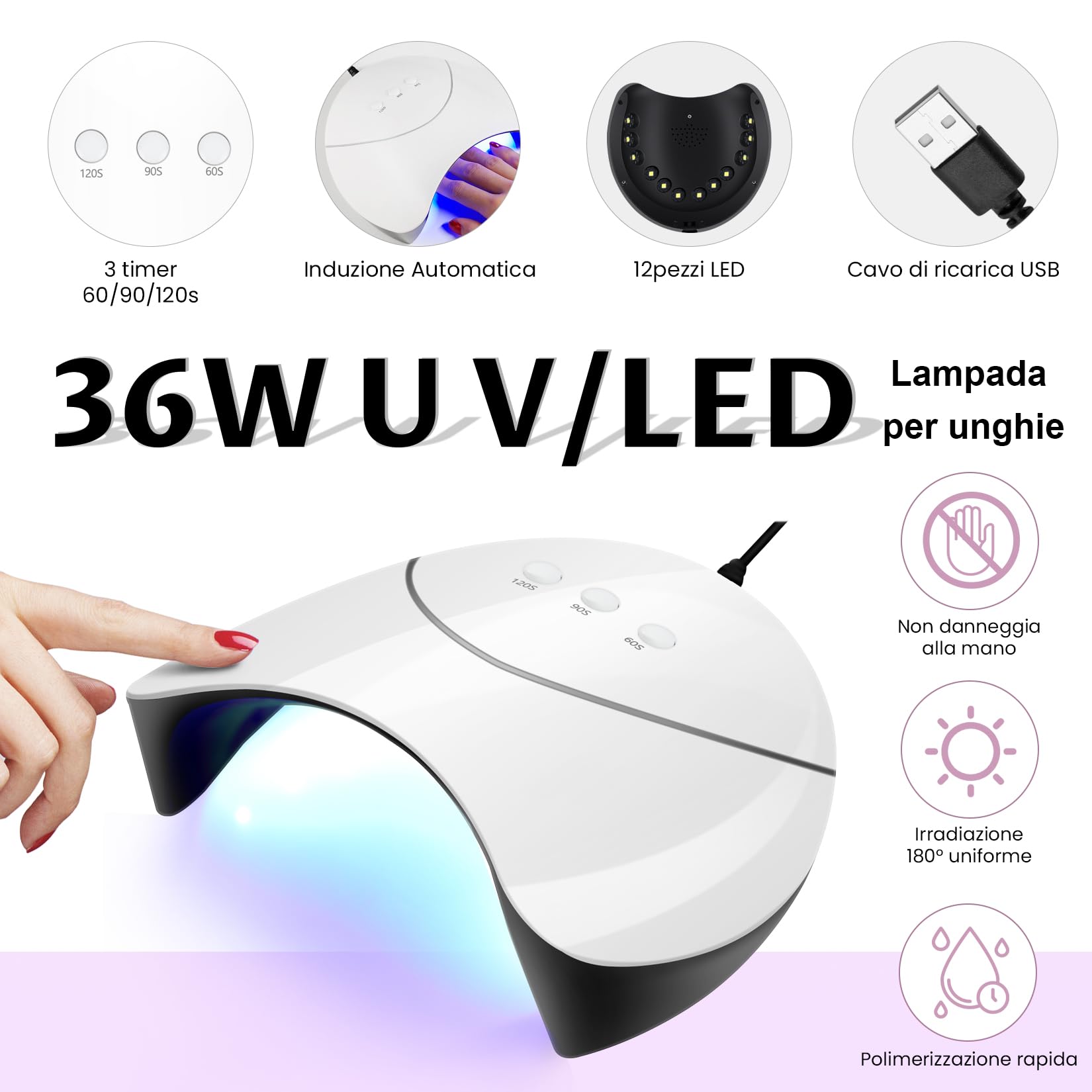 VANREESA Kit Semipermanente Unghie, 15 Coloris Set Smalto Semipermanente Unghie con U V/LED Lampada Kit Unghie Gel Completo con Matt Top Base Coat Regali per Principianti