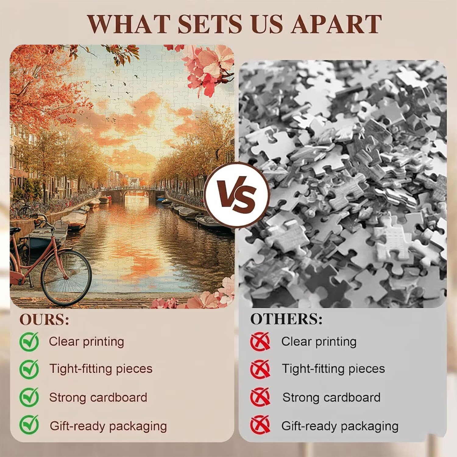 auto piccola città Puzzle 1000 Pezzi per Adulti, Puzzle in Legno - Collezione Classica con Poster Incluso - Sfida di Concentrazione e Passatempo Antistress, Gioco per Famiglia, 75 x 50 cm f0-45
