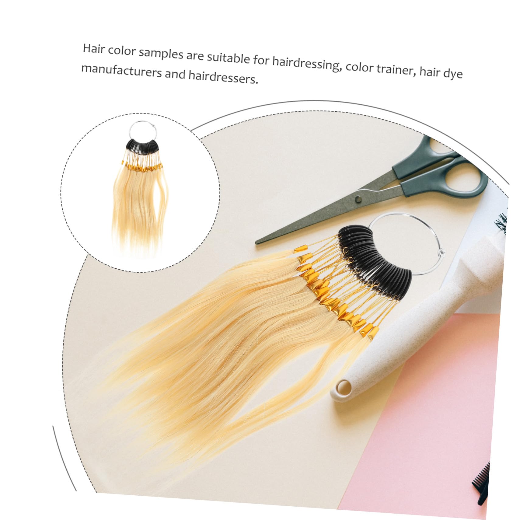 Échantillons de Cheveux Réels 30pcs pour Test de Coloration Capillaire, Facile à Transporter, pour Salons de Beauté et Coiffure Professionnelle
