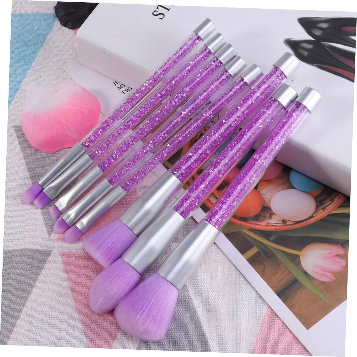 MAGICLULU 16 Stücke Make-up Pinsel Mit Strass Griff Frauen Schönheit Make-up-tool Kit Natürlichen Look Für
