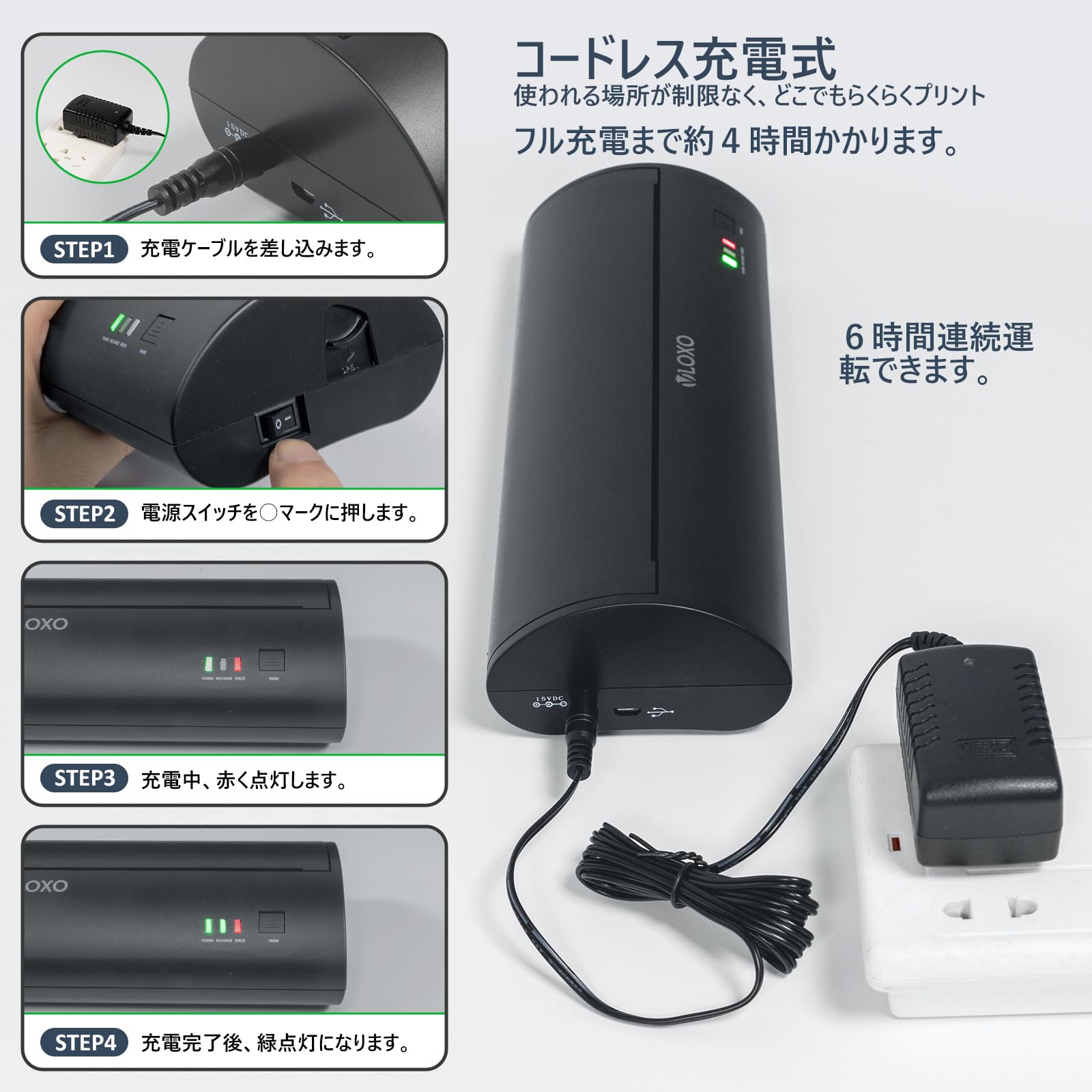 Amazon.co.jp: VLOXOタトゥー下絵転写用 持ち運びポータブル コピー  