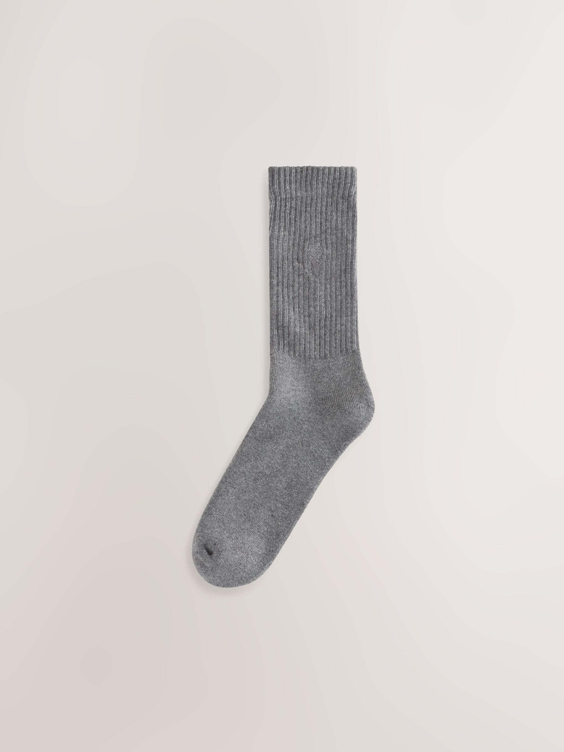 NEXT Herren Dicke Socken mit Hirsch-Stickerei, 10er-Pack
