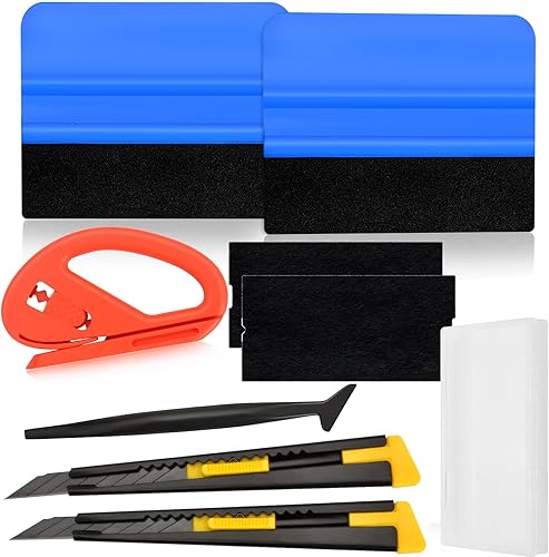 Miniatura 1 de Kit de herramientas de tinte de ventana de automóvil, incluye espátula de fieltro, kit de aplicación de película para ventana, herramientas de