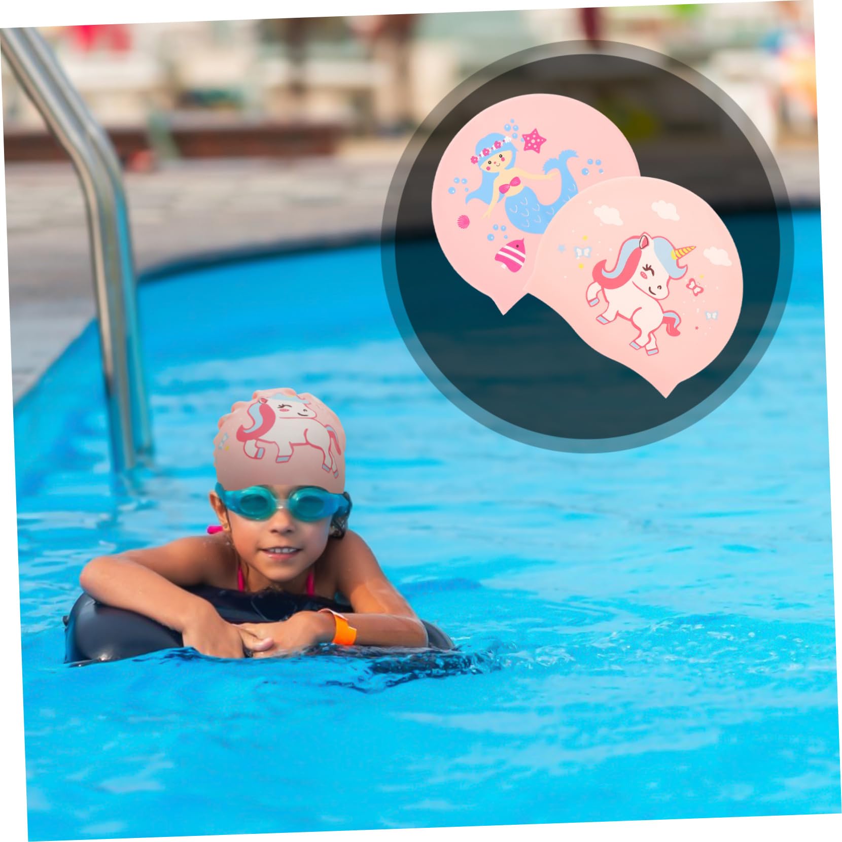 Yardwe 3 Set Di Cuffie Da Nuoto Per Bambini Alla Moda Comode E Adatte A Bambine Ragazzi E Bambini Piccoli 2 Pezzi * 3