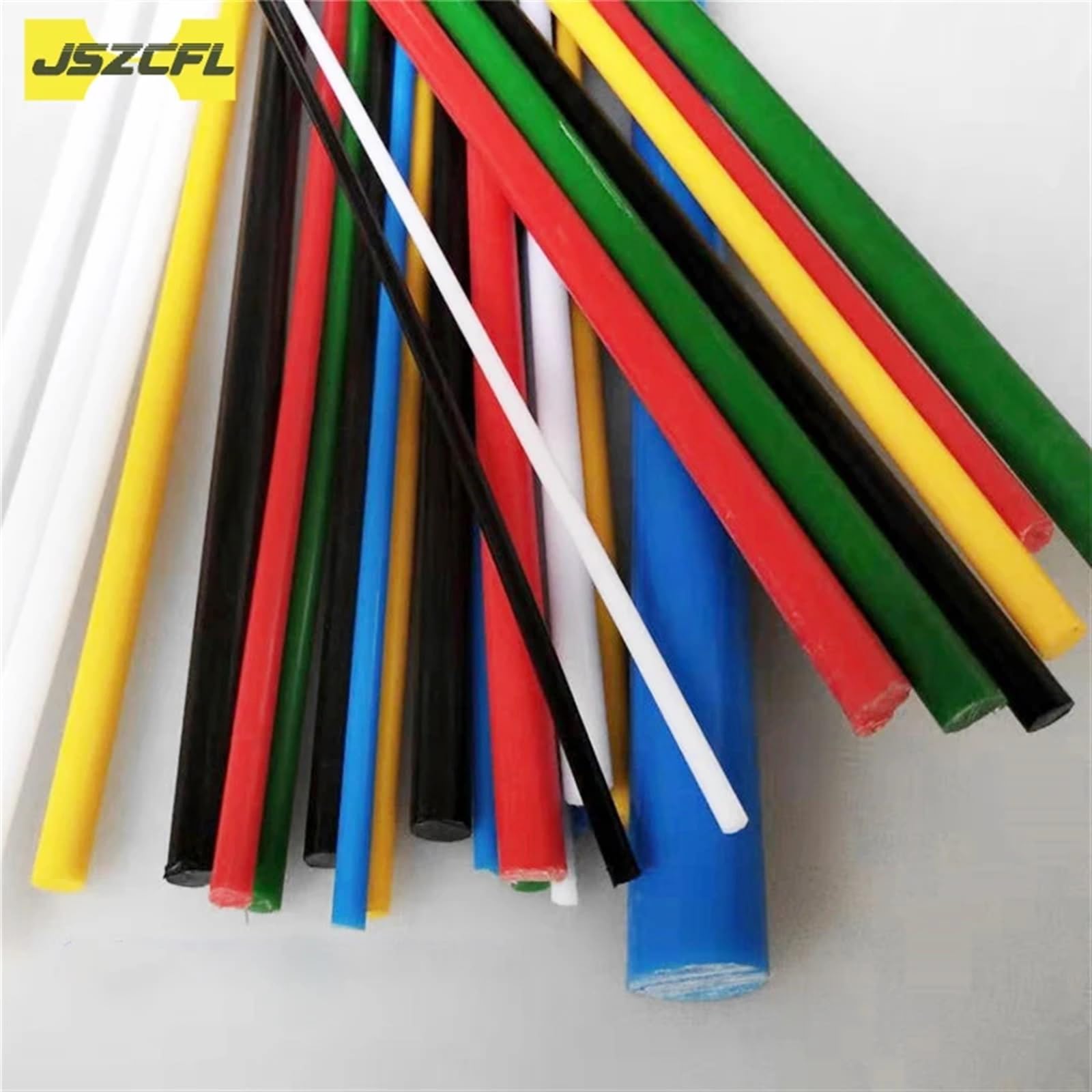 Paquete De 2 Varillas Nylon POM Multicolor Diámetro 3-50 Mm Longitud 500(Black,50x500mm)