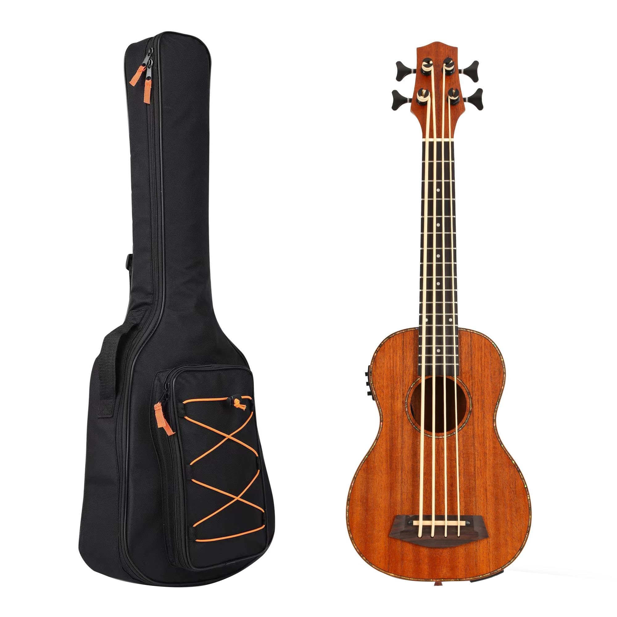 Początkujących Ukulele Ukulele Bass Fretted Elektryczny Bas Uku Z Torbą Koncertową
