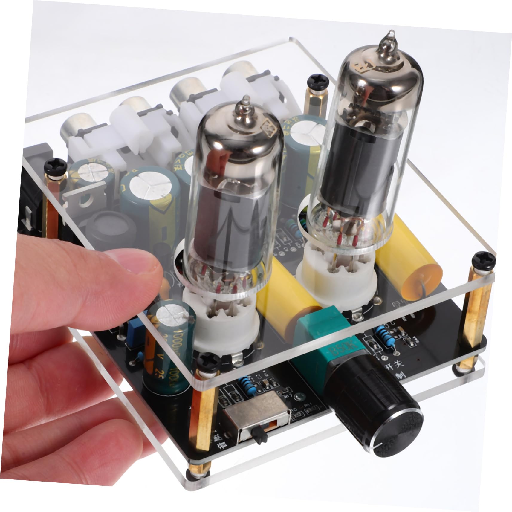 Homoyoyo Preamplificatore Valvolare 6k4/6a2 Hifi Funzione Preamplificatore, Facile da Installare, per Sistemi Audio DIY e Arredamento Moderno