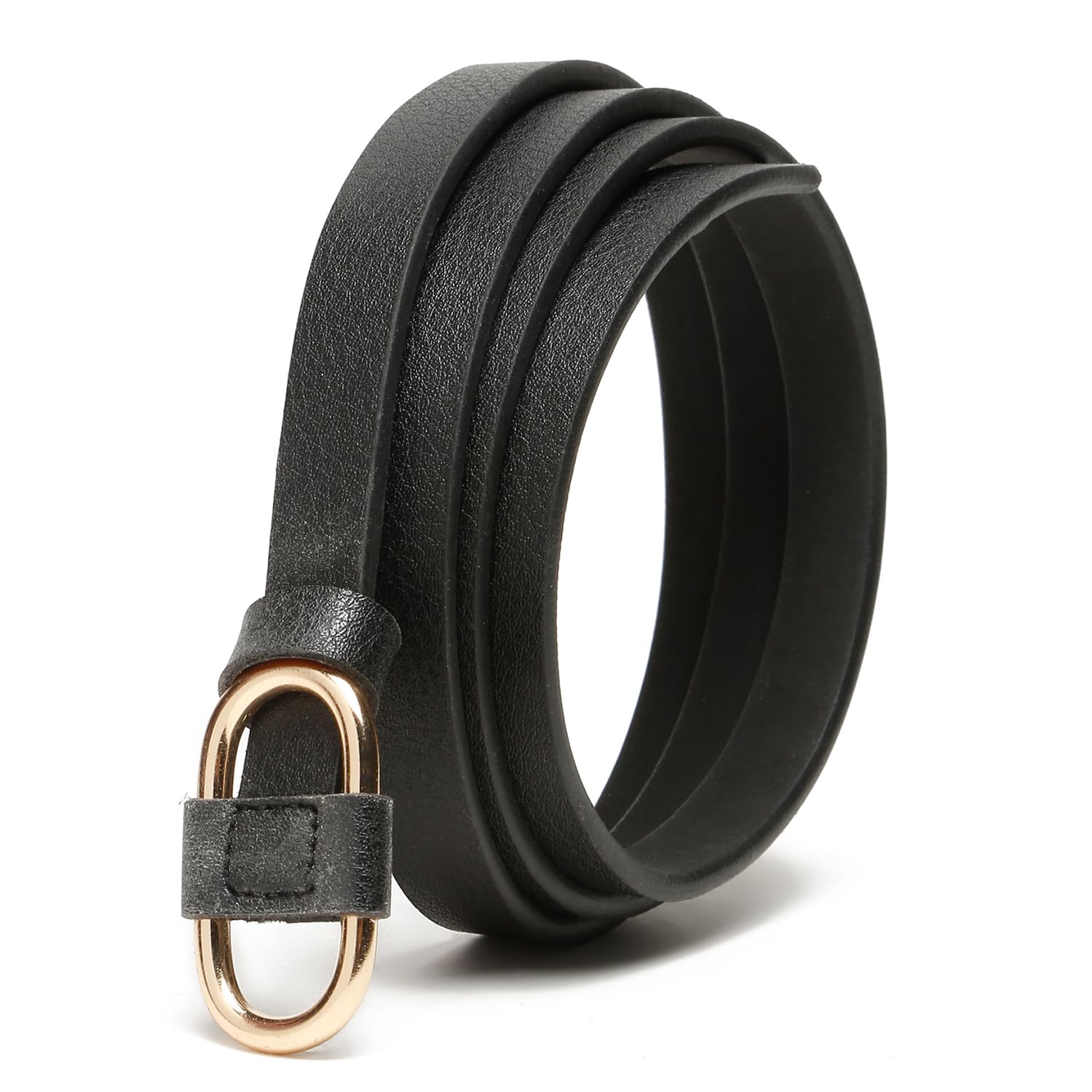 Womens Adjustable Vegan Leather Belt (Black)| For women Any Occasion | Waist Belt for girls up to 38 Inches (Pack of 1)_202-image-35